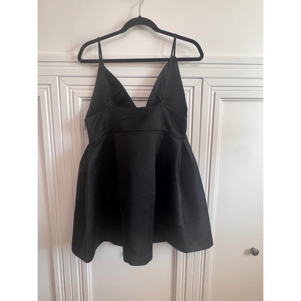 Urban Outfitters Kimchi Blue Black Satin Fit and Flair Dress Size Large - Picture 5 of 8
